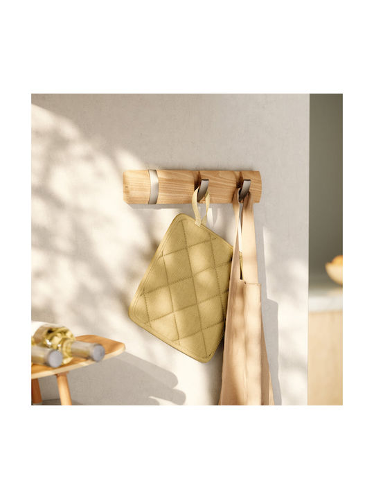 Umbra Agățătoare De Perete Din Lemn Cu 3 Compartimente Bej 30x6cm