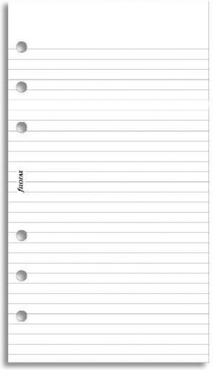 Filofax Personal Ανταλλακτικές Κόλλες A5 30 Φύλλων Ριγέ Λευκές