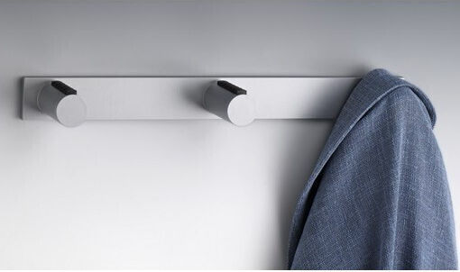 Inofix Metal Wall Hanger with 3 Slots White - 38.6x5.5x4cm