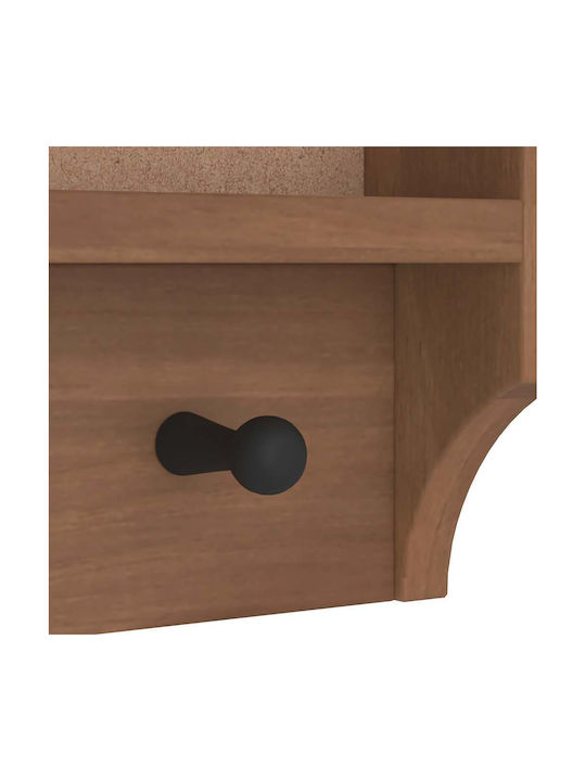 vidaXL Κρεμάστρα Τοίχου Ξύλινη 6 Θέσεων Καφέ 87x35x12cm