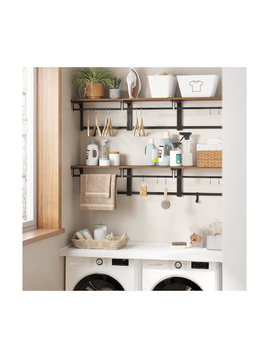 Agățătoare De Perete Metalică Cu 8 Compartimente Gri 40x24x24cm