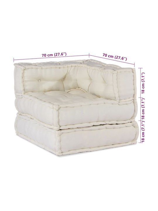 Πουφ Nackenrolle Cream 70x70x54cm