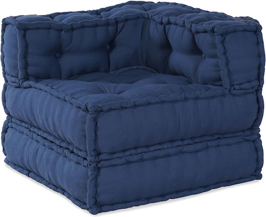 Bean Bag Sofa Poof Blue 70x70x54cm