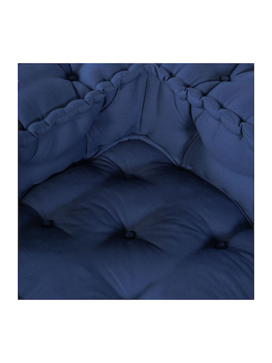 Πουφ Καναπές Blue 70x70x54cm
