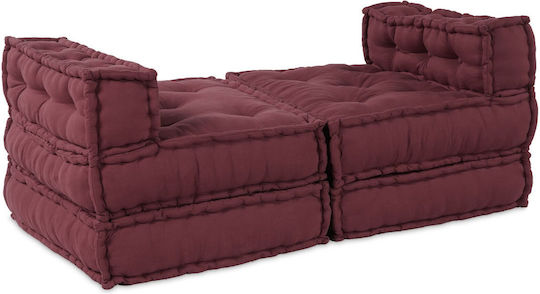 vidaXL Waterproof Burgundy Bolster Bean Bag Chair 70x70x54cm