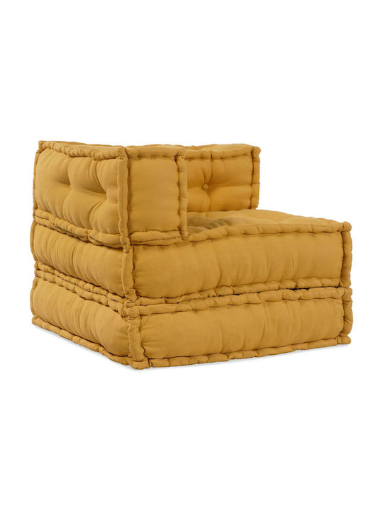 Bean Bag Sofa Poof Yellow 70x70x54cm