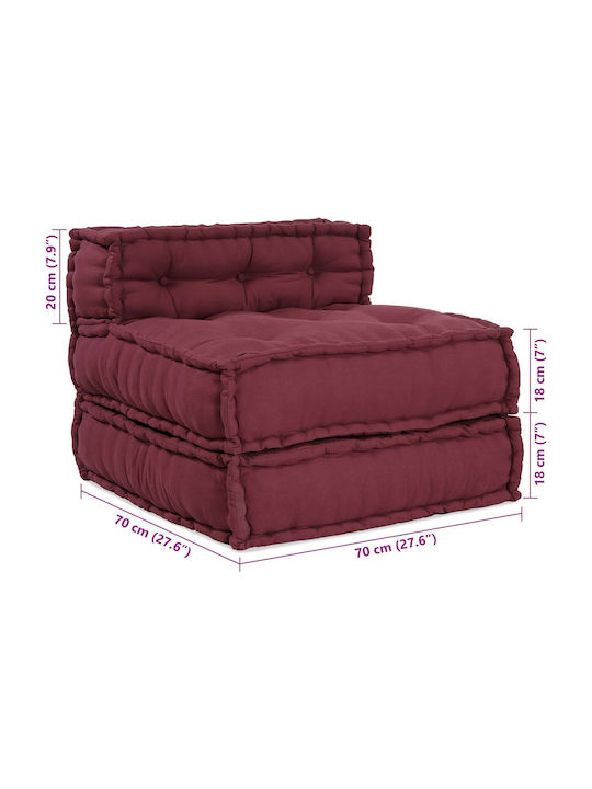 Puf Canapea Bordeaux 70x70x54cm