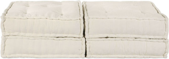 Fotolii Puf Canapea Impermeabil Crem 70x70x36cm