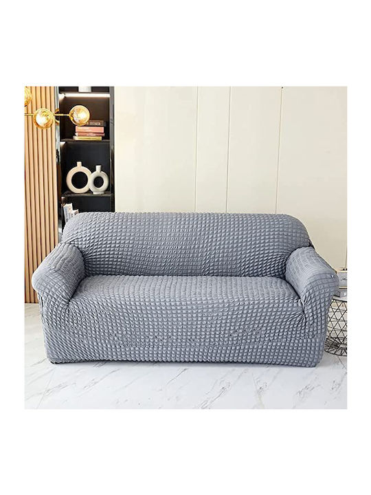 Elastic Cover for Four Seater sofa Grey Light 1pcs 4SEAT-XV-GKRI ANOIXTO