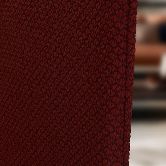 Lino Home Eston Elastic Chair Cover Burgundy 40cm
