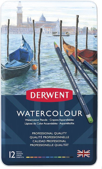 Derwent Set de creioane colorate Acuarelă în cutie 12buc Pachet de 1 ambalaje