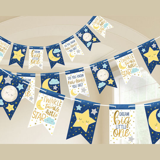Twinkle Little Star Party Decorations Flags 457cm