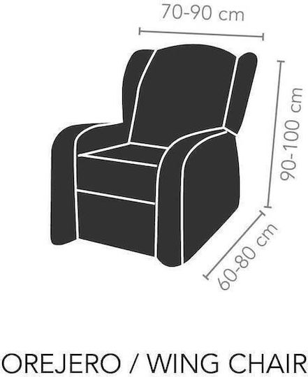 Mc Decor Tunez Elastic Cover for Bergère Blue 70x110cm 1pcs MCL.EL.TUNEZ.MP.MPLE