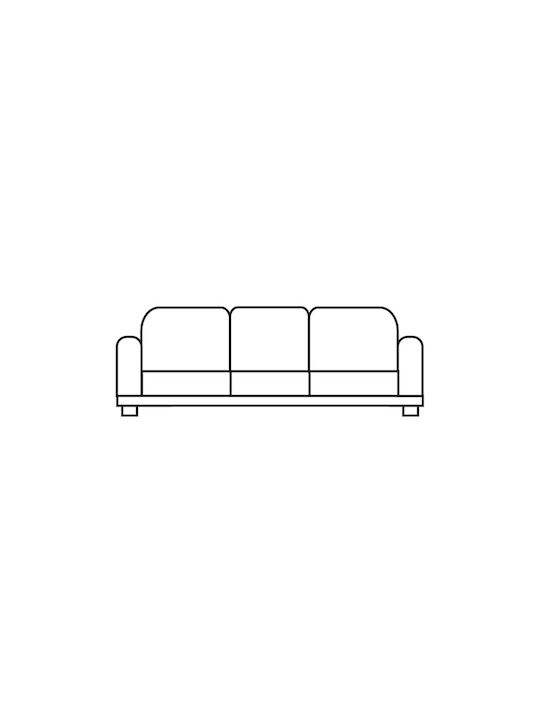 Mc Decor Waves Elastic Cover for Three Seater Sofa Blue 170εκ. 1pcs MCL.EL.WAVES.TR-MPLE
