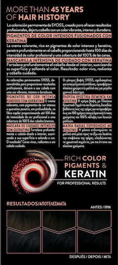 Syoss Permanent Color Βαφή Μαλλιών 1-1 Μαύρο
