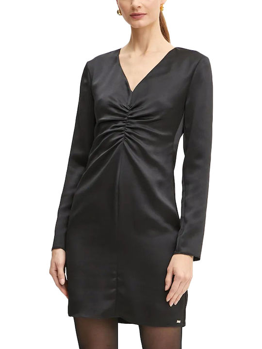 Armani Exchange Satin Abendkleid Schwarz Armani Exchange Satin Abendkleid Schwarz