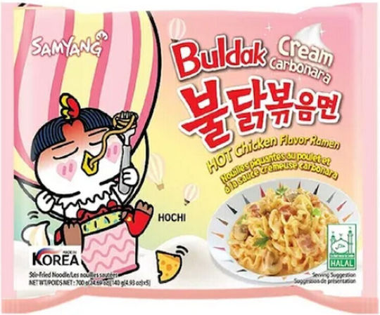 Samyang Noodles Buldak Hot Chicken Cream Carbonara 140g