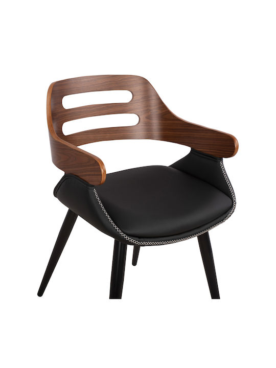 Visitor Chair with Arms Καφέ 50x53x76cm