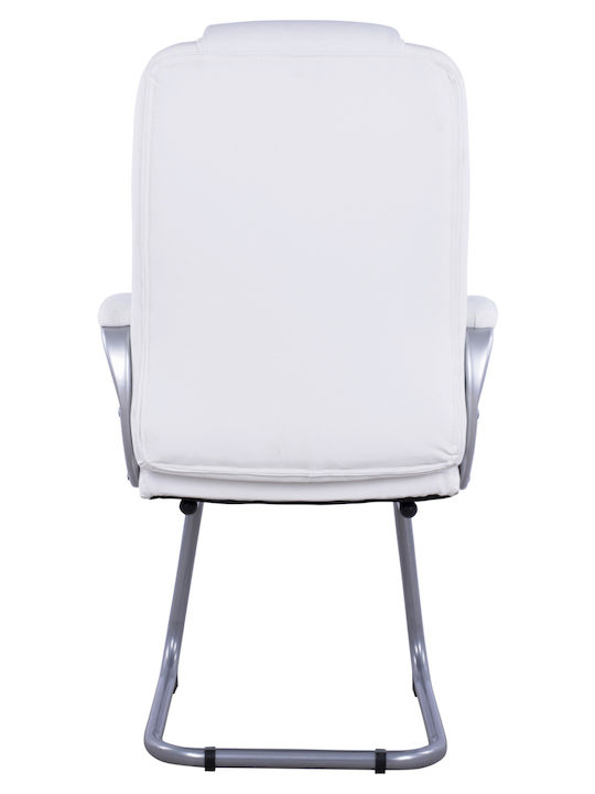 Visitor Armchair Λευκή 63x67x112cm