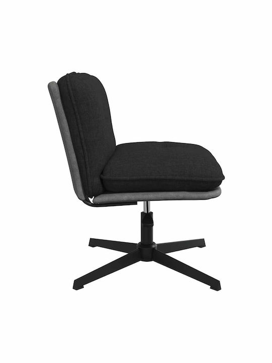 Rotating Armchair Visitor in Black Color 67x72x83cm 1pcs