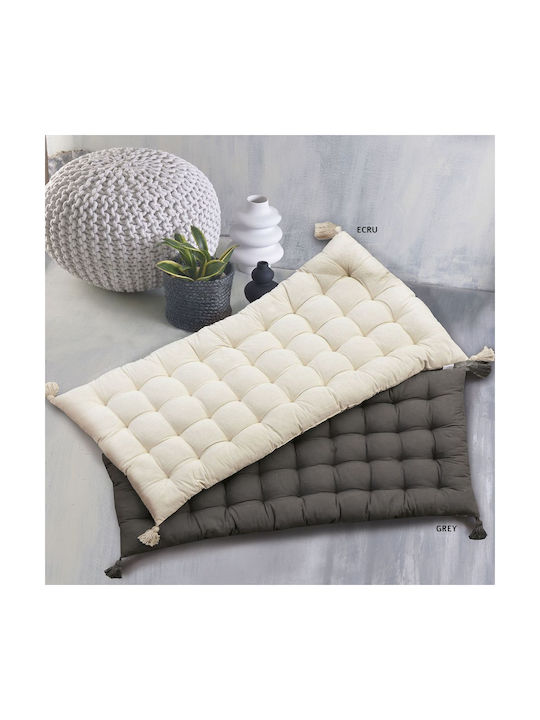 Rythmos Floor Pillow Sonia from 100% Cotton Gray 60x120cm