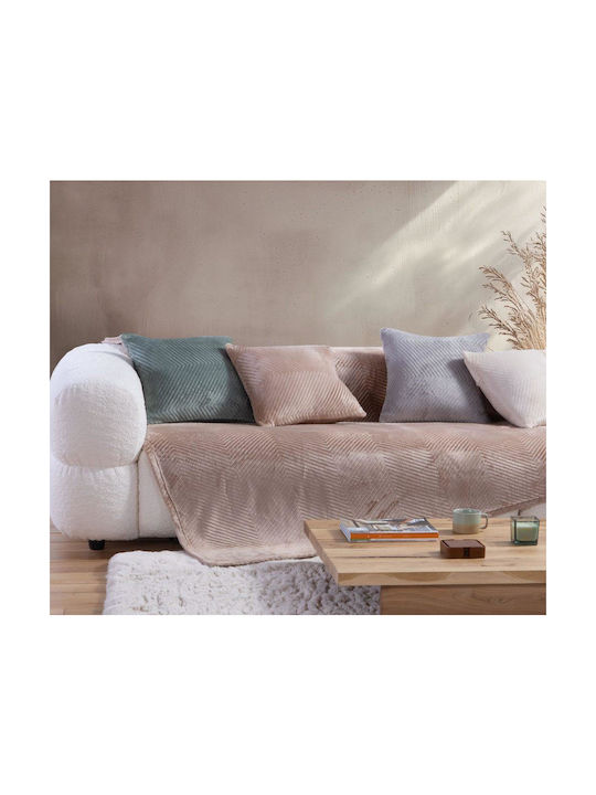 Nef-Nef Homeware Sofa Cushion Dakari Fleece Green 45x45cm.