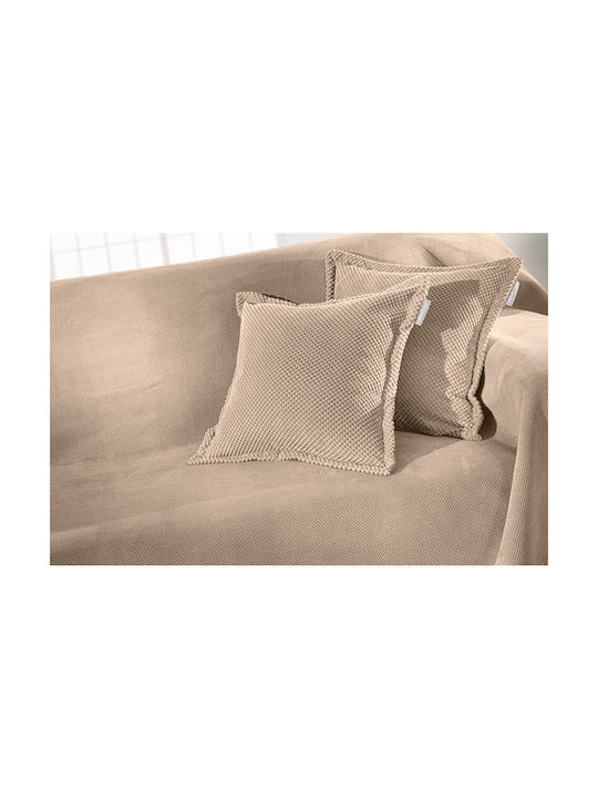 Guy Laroche Dekorativer Kissenbezug Rubicon Fleece Camel 42x42cm