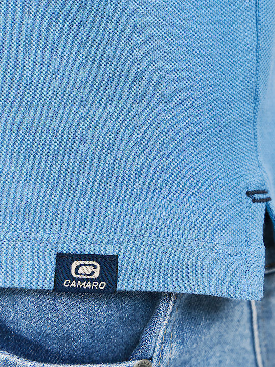 Polo Short Sleeve Blue Men's Blouse
