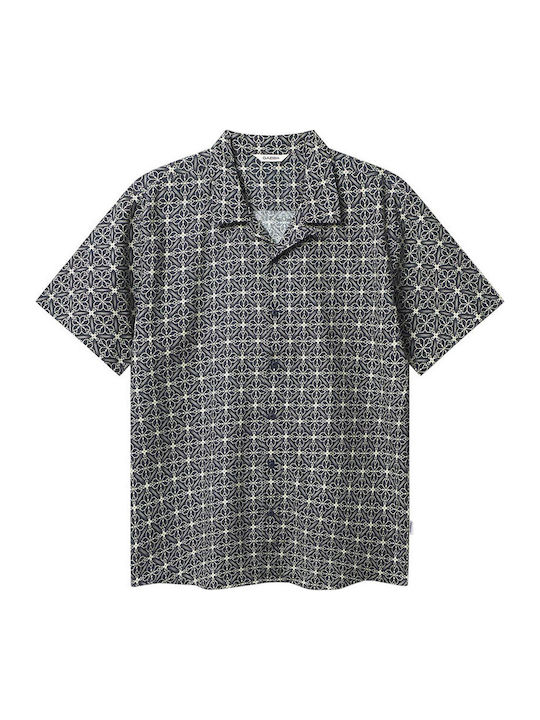 Resort Short-sleeved Shirt Navy Blue