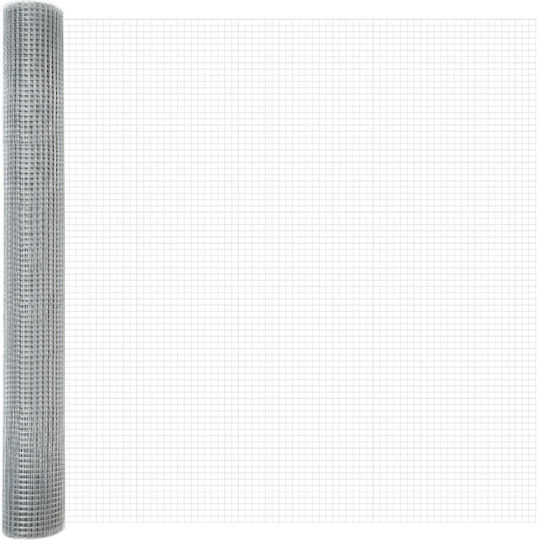 vidaXL Wire Fencing Galvanized Set Gray 1.4x10m