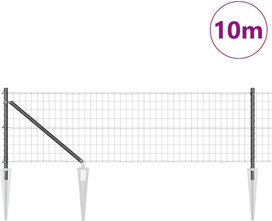 vidaXL Plasă de sârmă Galvanizat Module Gri 0.6x10m