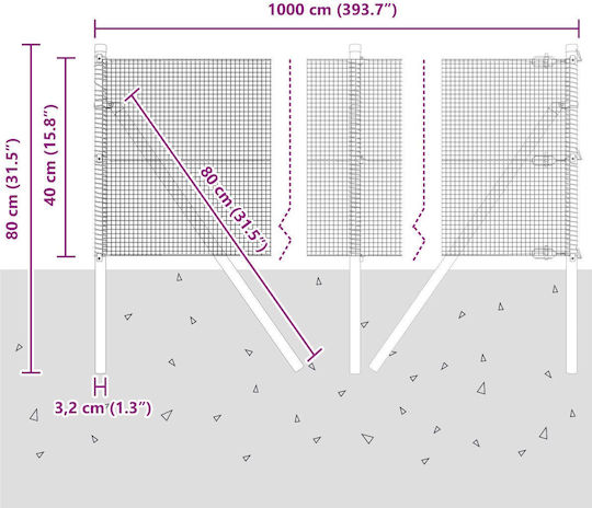 vidaXL Συρματόπλεγμα Πράσινο 0.4x10m