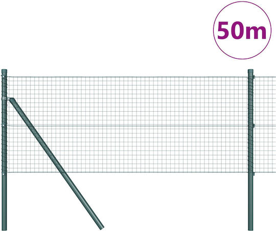 vidaXL Ситова мрежа Зелен 0.6x50м