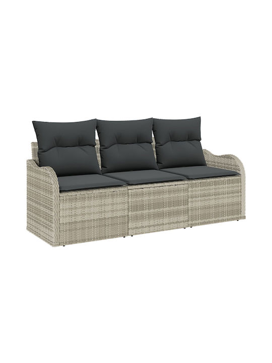 Tree-Seater Sofa Outdoor Rattan with Pillows 55x62x69cm