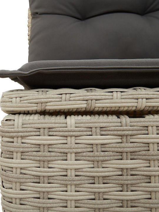 Tree-Seater Sofa Outdoor Rattan with Pillows 55x62x69cm