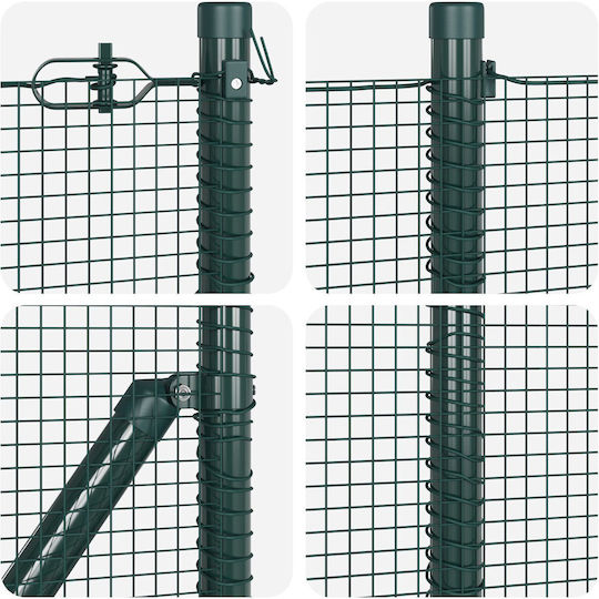 vidaXL Plasă de sârmă Galvanizat Module Verde 0.6x50m