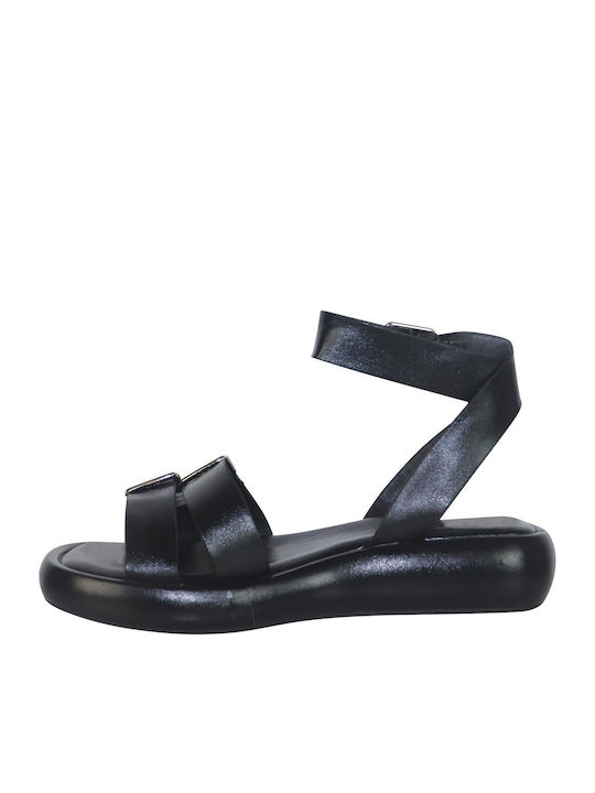 Sandale Casual Damă Anatomici Flatforme Negre