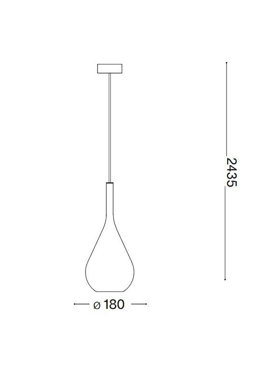 Ideal Lux Pendant Light Blue 18x18cm