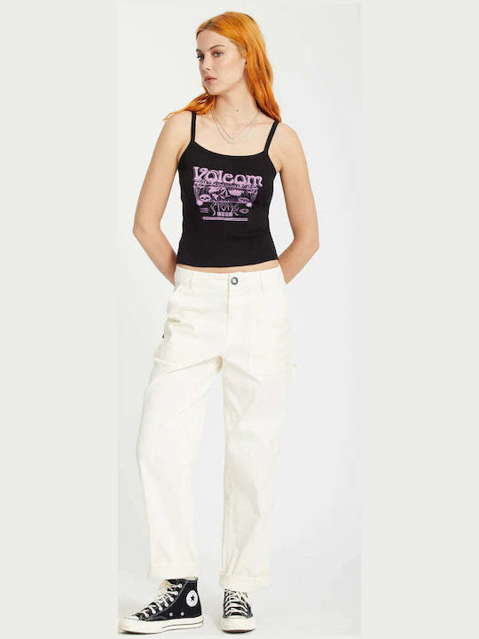 Women's Blouse with Straps Black