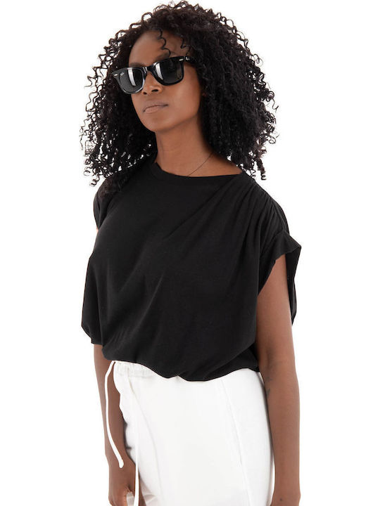 Blouse Women's Blouse Cotton Black