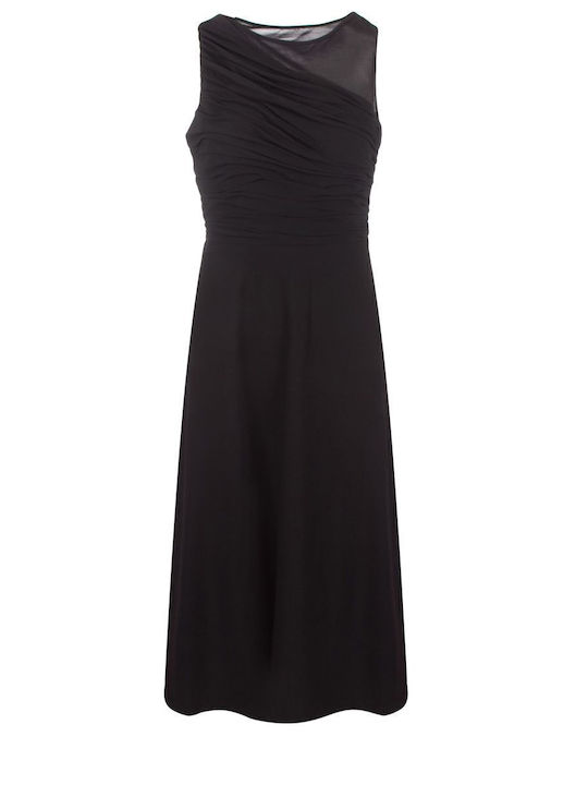Summer Midi Evening Dress Black