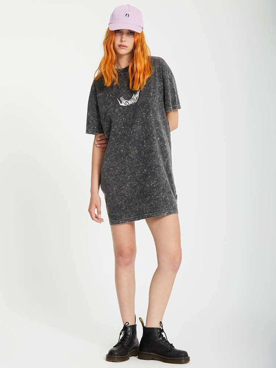 Alix Καλοκαιρινό Mini T-shirt Φόρεμα Vintage Black