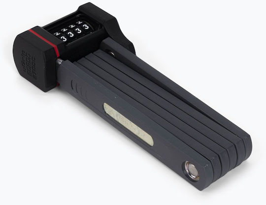 Abus 5700C/80 SH Сгъваема велосипедна катинарка с комбинация Черен