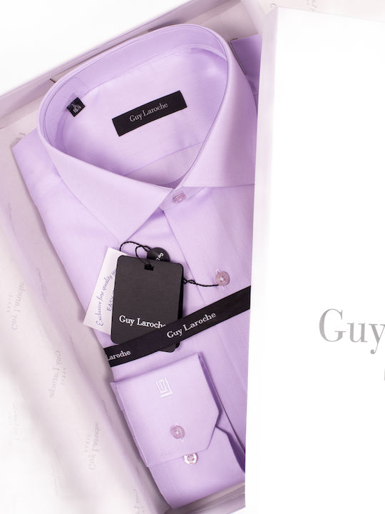 Guy Laroche Βαμβακερό Πουκάμισο Lila