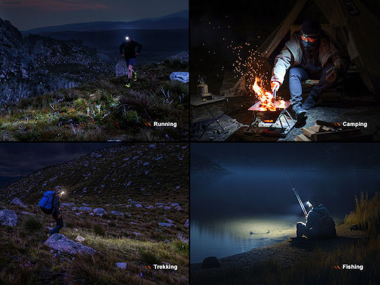 Fenix Rechargeable Headlamp LED IP66 with Maximum Brightness 500lm White
