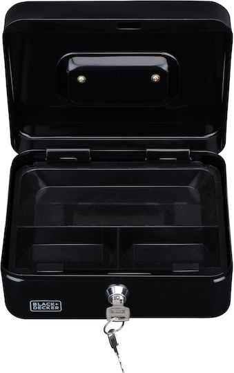 Cash Box 3 Compartments Black+Decker