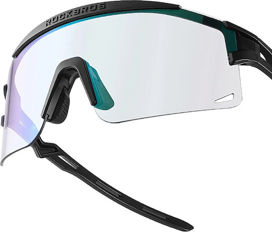 Rockbros Cycling Glasses with Black Frame and Photochromic Lenses