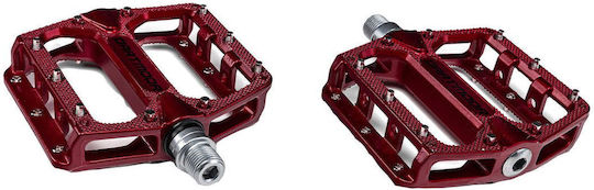 Dartmoor Flat Bicycle Pedals Red