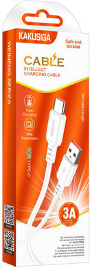 Kakusiga USB 2.0 Cable USB-C male - USB-A 15W Λευκό 1m KSC-982-C-WH