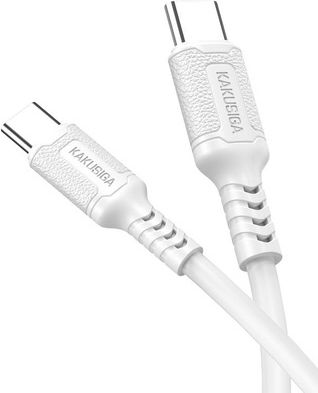 Kakusiga USB 2.0 Cable USB-C male - USB-C 60W Λευκό 1m KSC-984-CC-WH